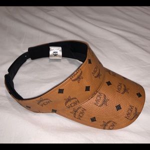 MCM Visor Hat Monogram Brown Leather
